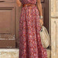 LUNE Holiday Leisure Paisley Print Sleeveless Dress