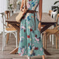 LUNE Spring Summer Women Floral Printed Long Shirt Dress For Summer