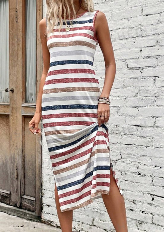 LUNE Striped Print Tank Dress