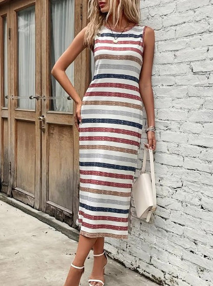 LUNE Striped Print Tank Dress