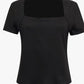 Women Y2K Casual T-Shirt With Square Neckline