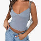 Women's Solid Ribbed Knit Camisole Tank Top, Summer