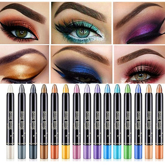 15 Colours High Performance Highlighter Eyeshadow Pencil Waterproof Glitter Eye Shadow Eyeliner Pencil