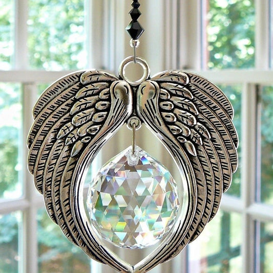 ✨Last Day 49%OFF - ANGEL WINGS Crystal and Pewter Wings Suncatcher
