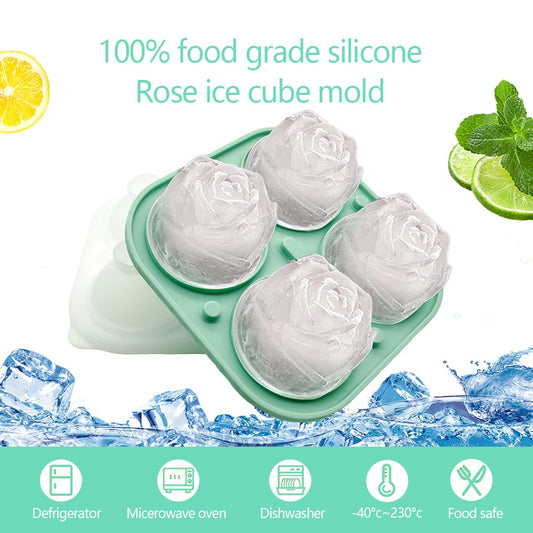 2 Pack 3D Rose Ice Molds