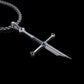 Silver-plated pendant with broken sword