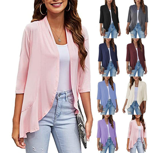 Casual lightweight cardigans with open front for women